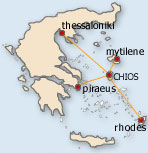Karte von Chios