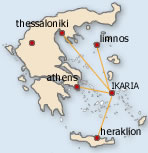 Mappa dell’ isola di Ikaria