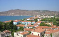 Kagouro Hotel, Molivos, Lesvos, Lesbos, Mytilini, North Aegean Islands, Greek Islands, Greece, Sea, Beach,