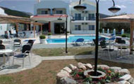 Greece, Greek Islands, Thassos, Skala Rahoniou, Golden Sunset Hotel, beach, with pool