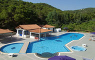 Greece, Saronic Islands, Poros, Askeli, Kostas-Vassilis Studios, with pool