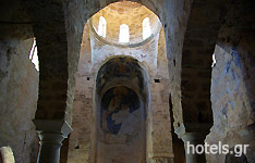 Byzantinische Wandmalereien im Schloss von Mistras