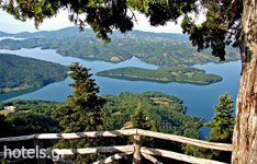 Panoramic View of Plastira Lake
