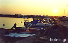 Sunset in the Port of Avdira Village